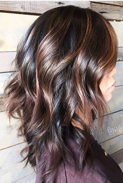 Mane Interest: hair color idea – dark chocolate brunette with warm caramel  highlights